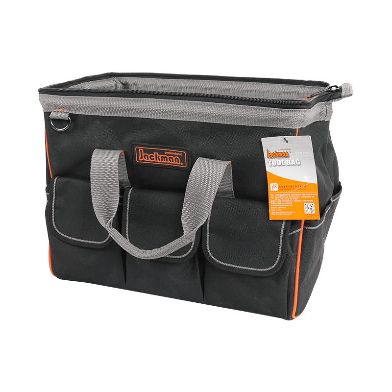 Serie 300 14' Naranja Gris Bolsa de herramientas de boca grande Bolsa de herramientas de jardín con tira para el hombro JKB-222B 14