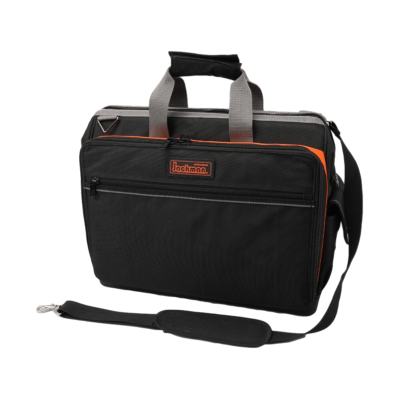 BOLSA DE HERRAMIENTAS DE TECNOLOGÍA PARA PORTÁTIL DE 17 ', 45 BOLSILLOS Y SOPORTES ABIERTOS EN AMBOS LADOS CON FONDO DE TPR IMPERMEABLE, JKB-25519-17