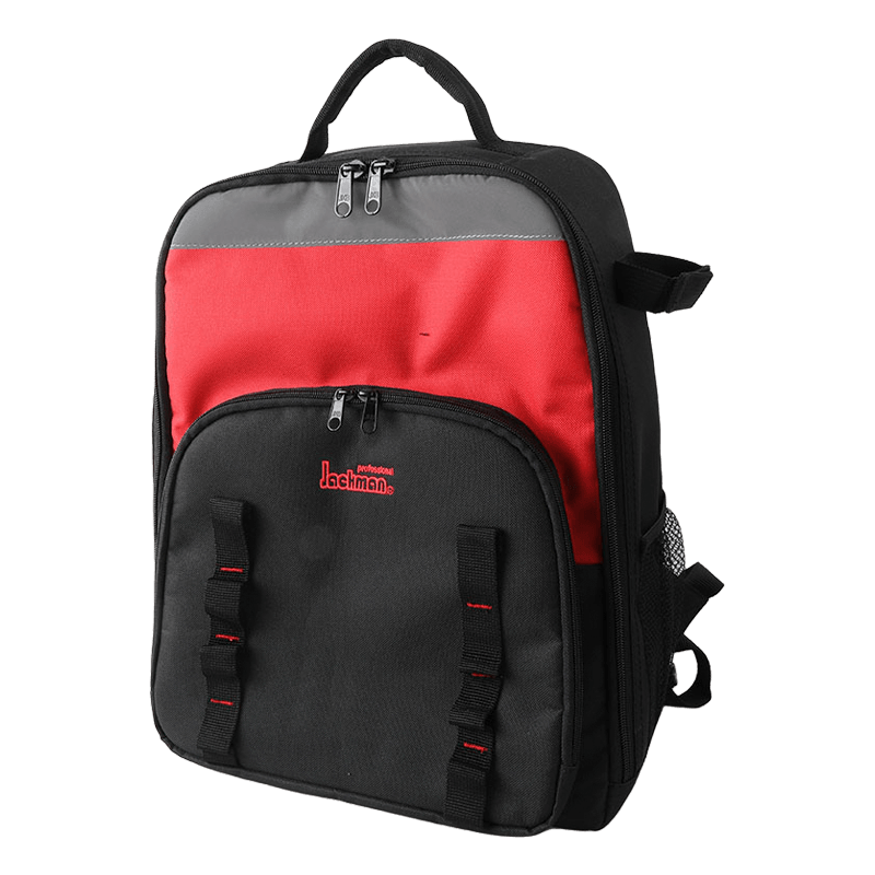 Mochila multiusos de 11 bolsillos con tira reflectante, panel de herramientas extraíble incorporado JKB-65021