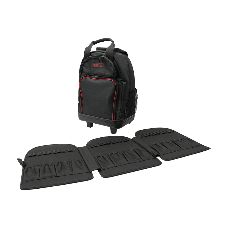 CARRO DE MOCHILA PARA HERRAMIENTAS CON FONDO DURO DE PP IMPERMEABLE, PALETA DE HERRAMIENTAS INTERIOR DESMONTABLE JKB-638HT15