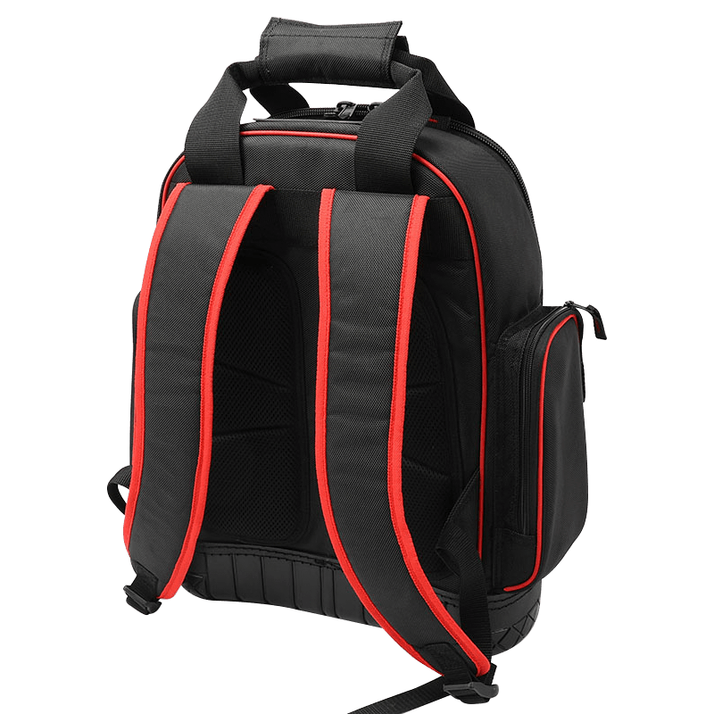 MOCHILA PARA HERRAMIENTAS CON FONDO DURO PARA TRABAJO PESADO, TIRA REFLECTANTE DE 5 CM DE ANCHO JKB-639H19