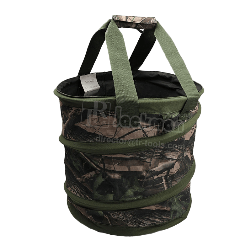 Cubo plegable para herramientas con resorte de 40 cm, camuflaje JKB-22016-CA 40MM