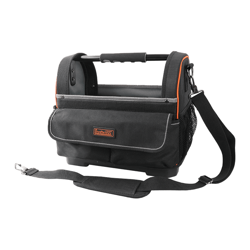 14' 13 BOLSILLOS MANGO DE BARRA DE ACERO NEGRO DIA.22MM BOLSA PARA HERRAMIENTAS CON FONDO DURO IMPERMEABLE JKB-733B19-14