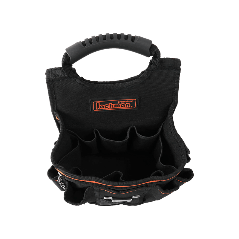 BOLSO DE CINTURÓN VERTICAL CON BANDOLERA, NEGRO/NARANJA, JKB-35717