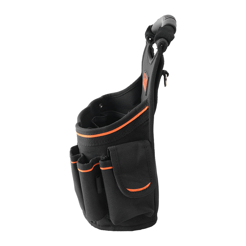 BOLSO DE CINTURÓN VERTICAL CON BANDOLERA, NEGRO/NARANJA, JKB-35717