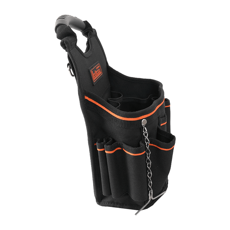 BOLSO DE CINTURÓN VERTICAL CON BANDOLERA, NEGRO/NARANJA, JKB-35717