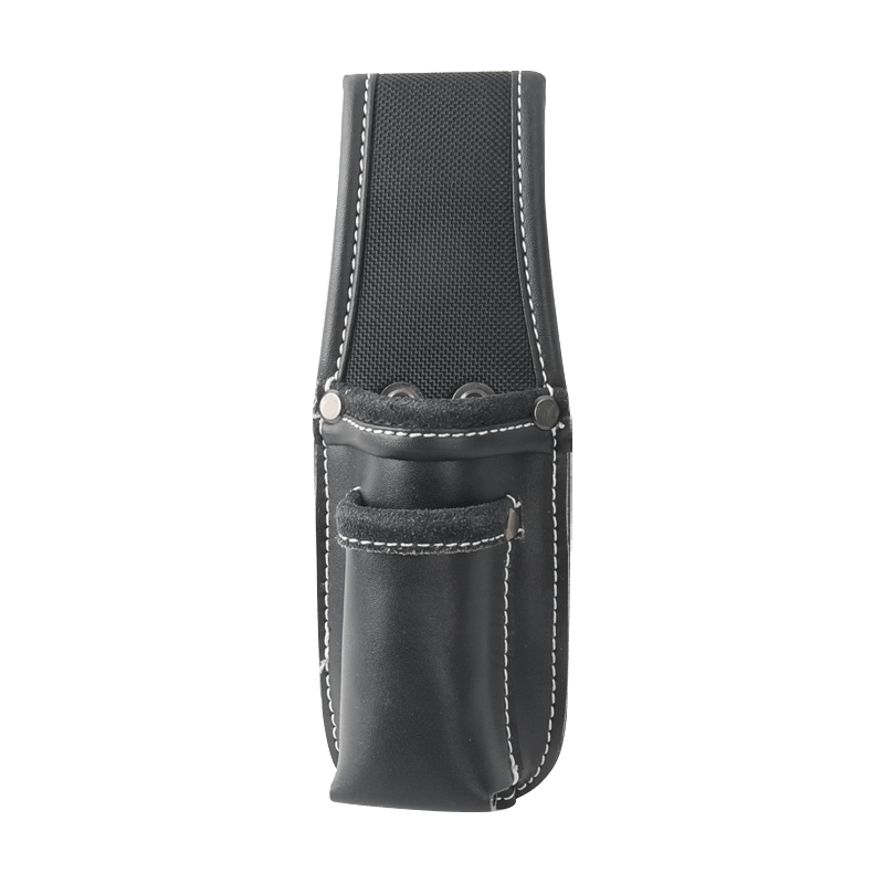 BOLSO DE CUERO AUTÉNTICO NEGRO DE DOS ETAPAS JKB-145B13