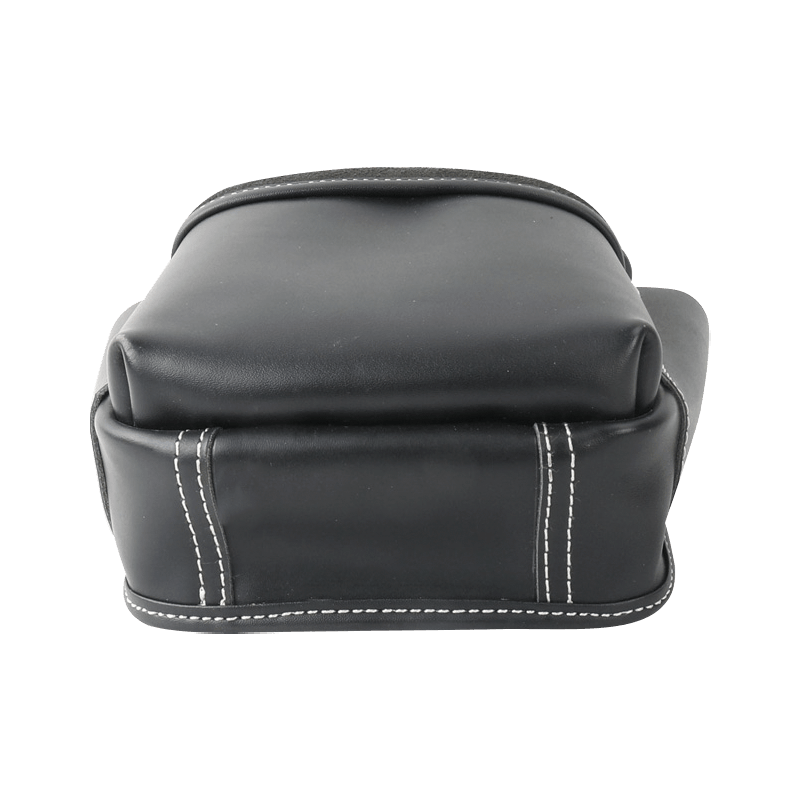 BOLSA PARA HERRAMIENTAS DE ELECTRICISTA DE CUERO AUTÉNTICO NEGRO DE 2 ETAPAS JKB-191B13