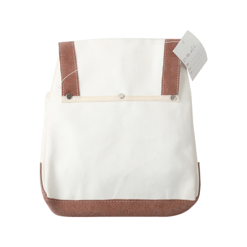 CARTERA DE LONA BLANCA CUATRO BOLSILLOS MULTIUSOS SIMPLE CINTURA JKB-429C13